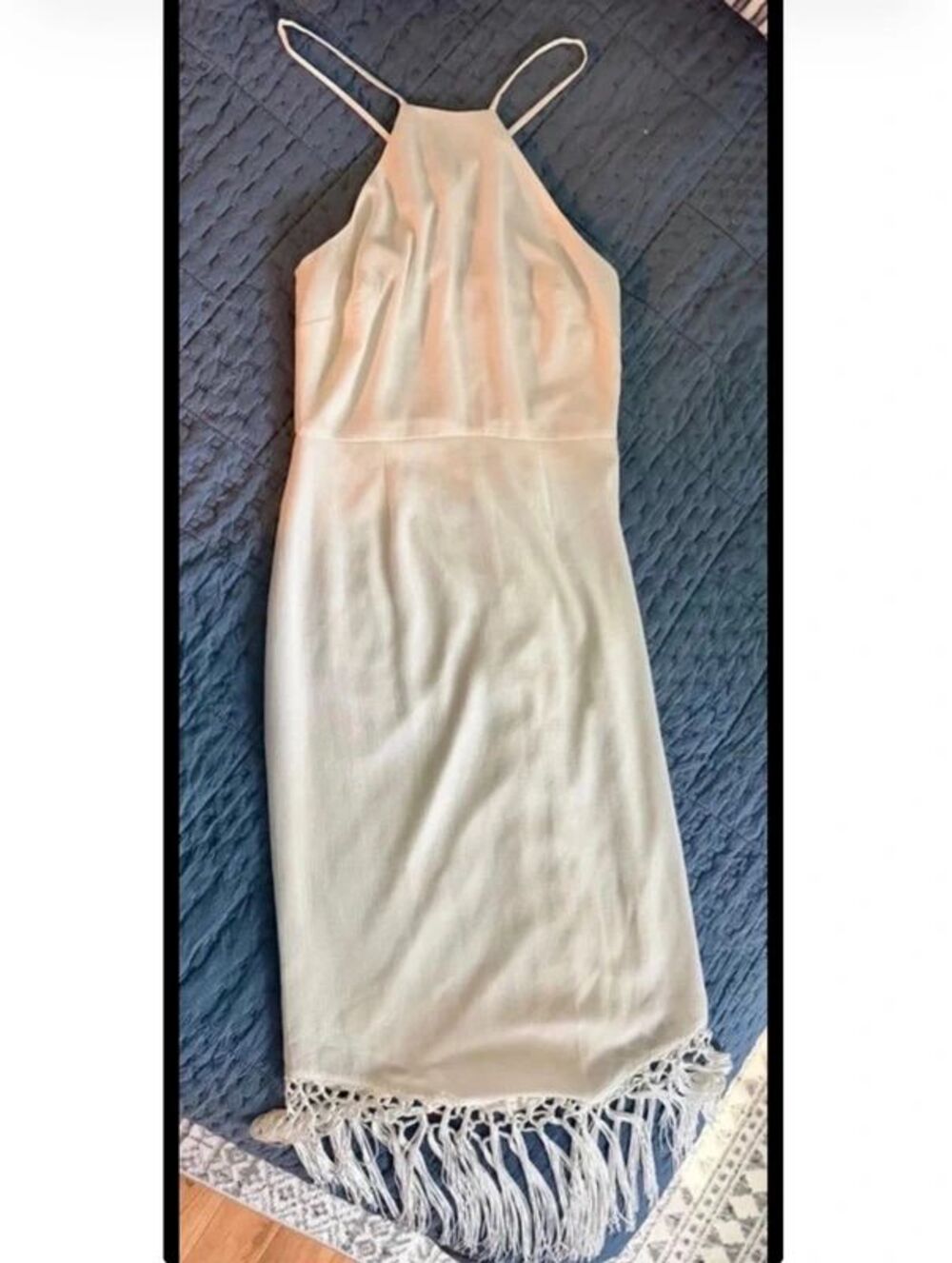 Lulus White Fringe Midi Dress